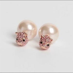 Kate Spade Imagination Pave Pig Reversible Earring
